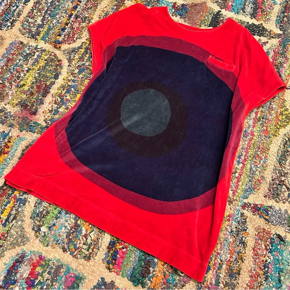 Marimekko Velvet Geometric Circle Shift Dress - Picture 1 of 13